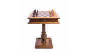 Шахматный стол Эксклюзив, темный дуб, с фигурами
