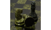 Шахматы камень, змеевик доска