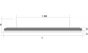 Лампа Evolution 3 секции ясень (ширина 600) (№7,фурнитура медь антик)