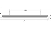 Лампа Evolution 4 секции ПВХ (ширина 600) (Пленка ПВХ Тиковое дерево,фурнитура бронза)