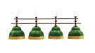 Лампа Аристократ-3 4пл. береза (№4 ,бархат зеленый,бахрома зеленая,фурнитура золото)