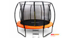 Батут GLOBAL SLF 12 футов с внутренней сеткой и лестницей
